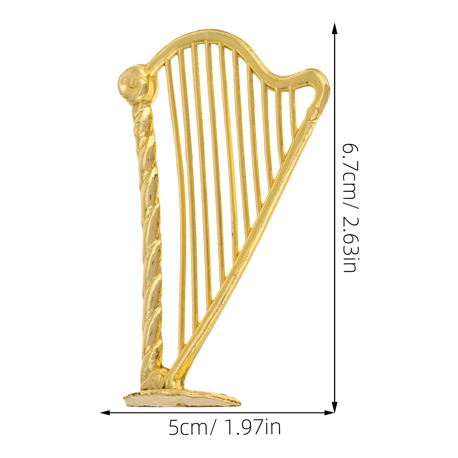 12Pcs Miniature Musical Instrument Ornaments Gold Saxophone Cello Trumpet Trombone Set Collection for Christmas Tree Dollhouse