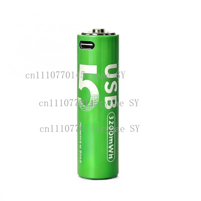New 1.5V AA Rechargeable Li-ion Battery 3200mWh Type-C USB Charging 1500 Cycles with Free Storage Box