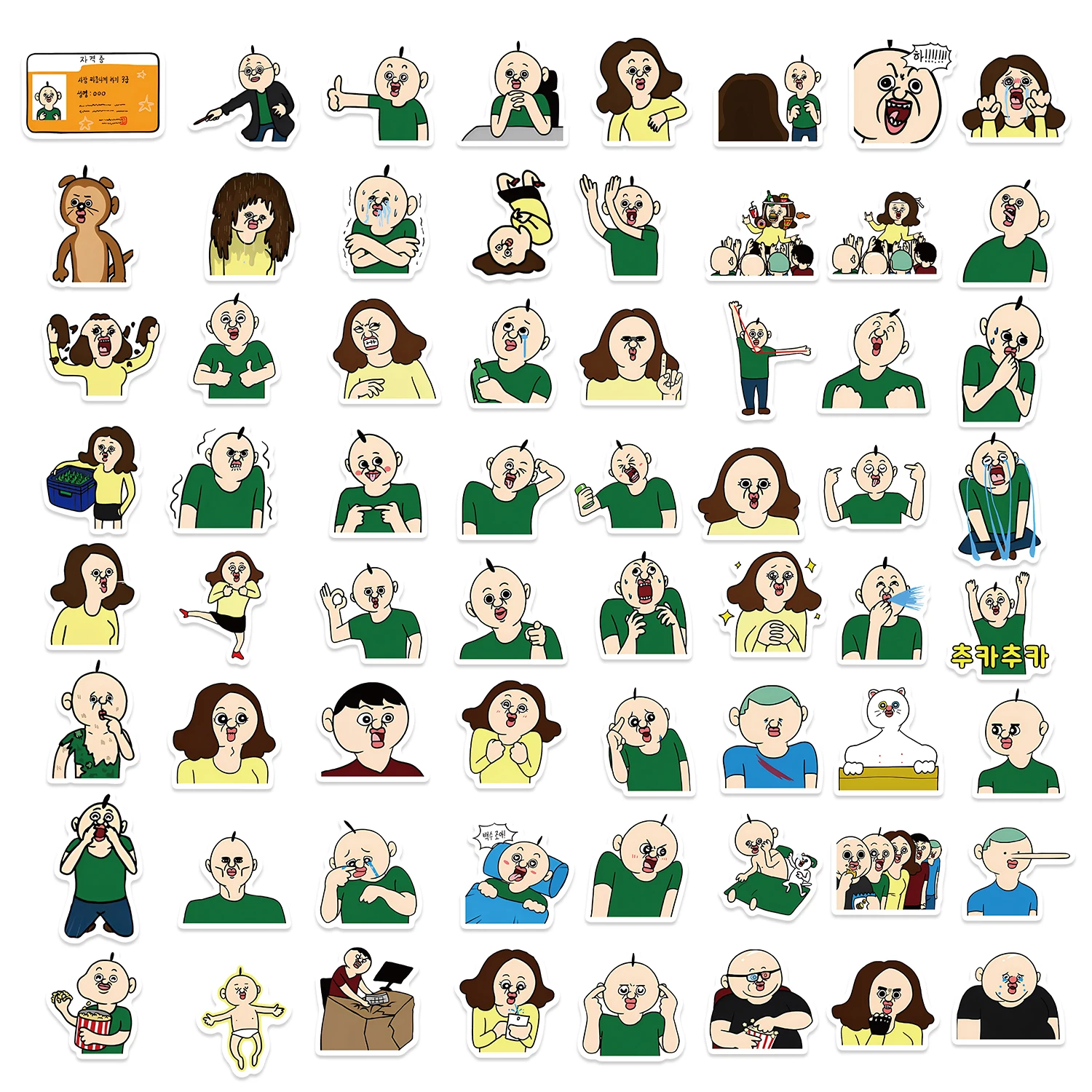 73PCS Cute Korean Cartoon Scrapbook Stickers DIY Diary Laptop Luggage Skateboard Graffiti Decal Fun Stylish Classic Toys image 5