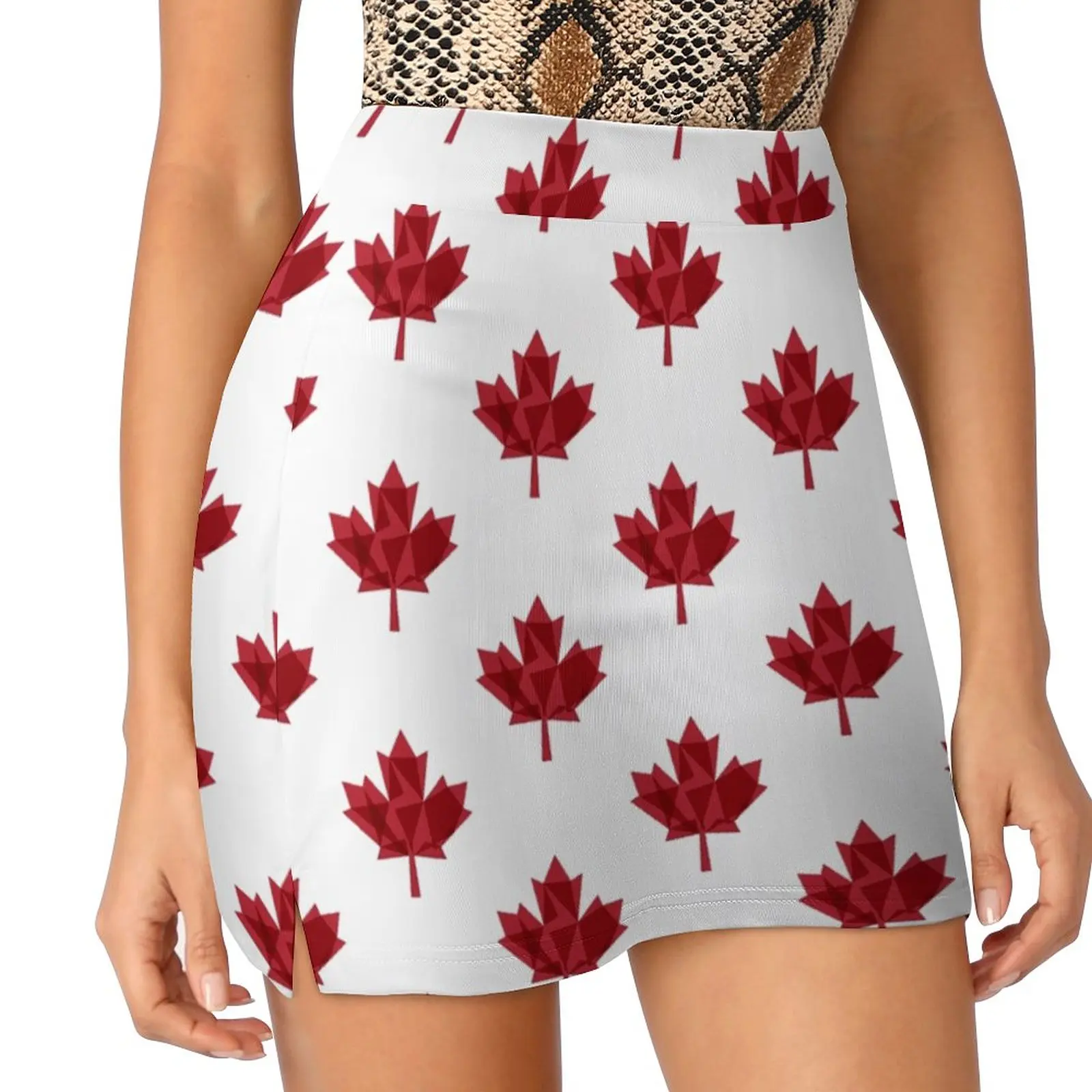 O Canada Women's skirt With Hide Pocket Tennis Skirt Golf Skirts Badminton Skirts Running skirts Canada Canadian Maple Leaf