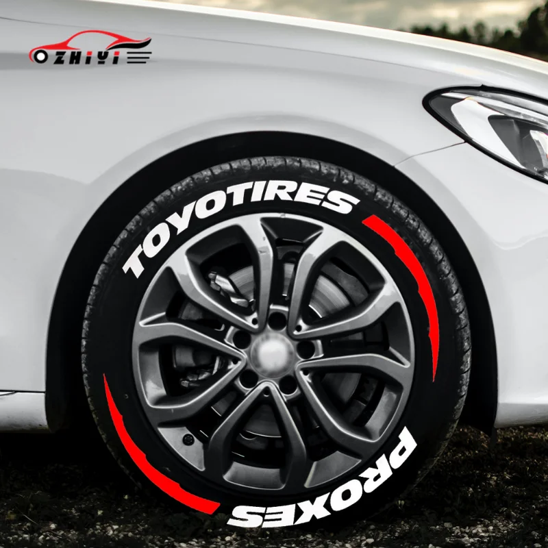 Car Tire Decoration for TOYOTIRES PROXES Wolf Teeth Styling Wheel Stickers Automobile Motorcycle Cool Tire Decals 3D Waterproof