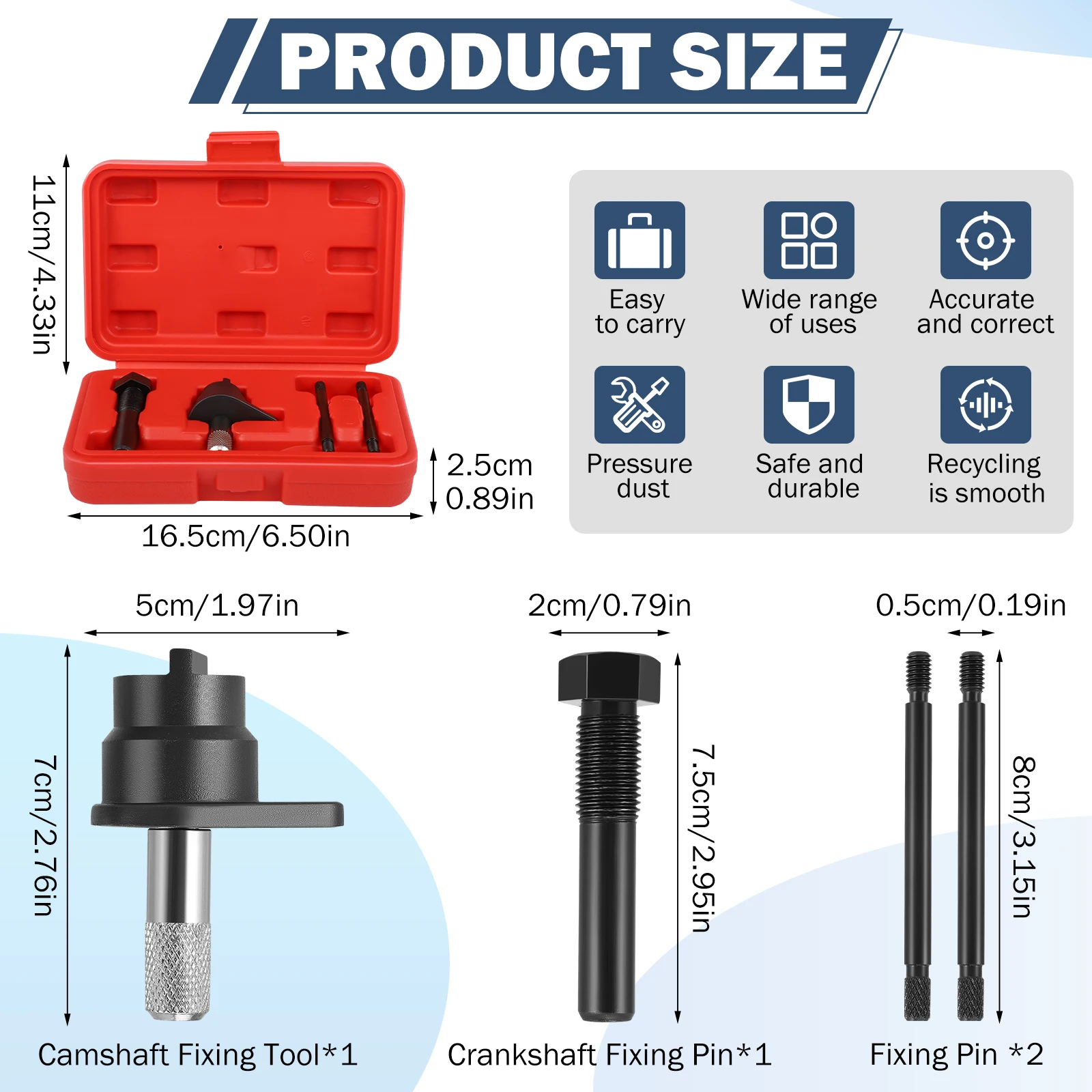 Engine Locking Timing Tool Kit For VAG 1.2 TFSI TSI Chain Petrol Engine For A1 A3 Ibiza Altea Fabia Rapid G-f T10340