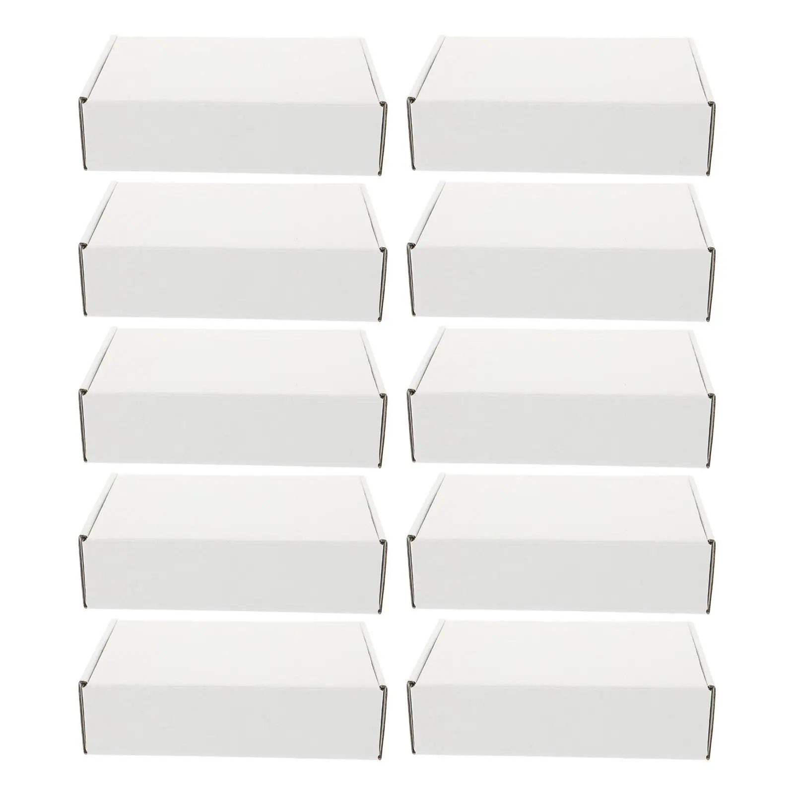 20 Pcs Express Packaging Box Corrugated Paper Storage Boxes White Cardboard Corrugated Shipping Boxes Reusable Storage