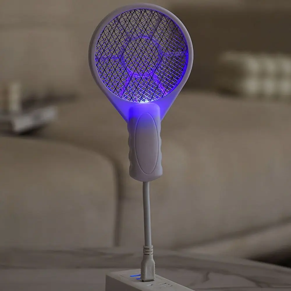

Pest Control USB Mosquito Swatter Trap UV Light Mini Insect Racket Anti-fall Security Net Mosquito Killing Lamp Bedroom