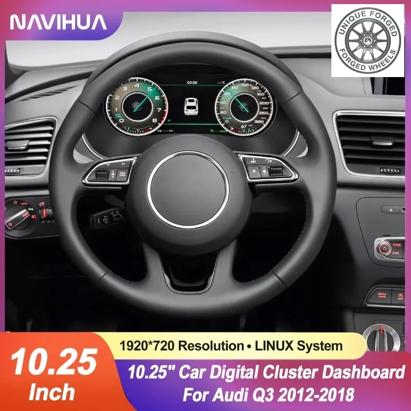 26 Style For Audi Q3 2012-2018 Car Upgrade 10.25inch LCD Panel Car Digital Cluster Auto Speedometer Virtual Cockpit Linux Syste