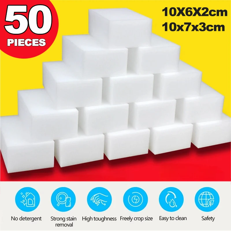Magic Sponge Eraser Melamine Sponge Foam Cleaning Sponges Pads for Shoes Dishware Wall Cleaner Kitchen Bathroom Cleaning Tools