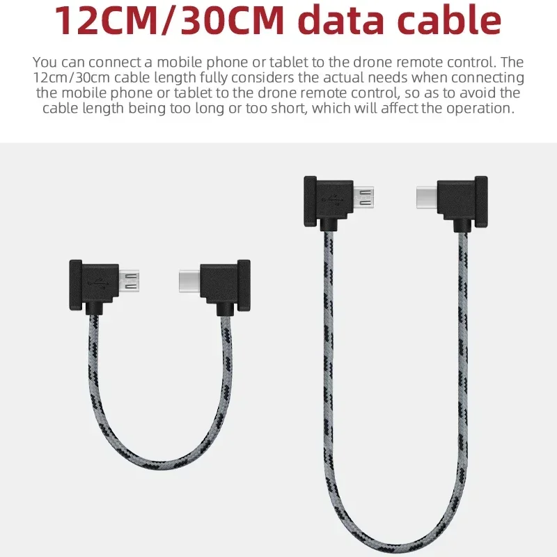 Remote Control Data Cable for DJI Mavic Mini/SE/Mavic 2/Mavic Pro/Air/Spark/Type-C Micro USB IOS connector line for Iphone/iPad