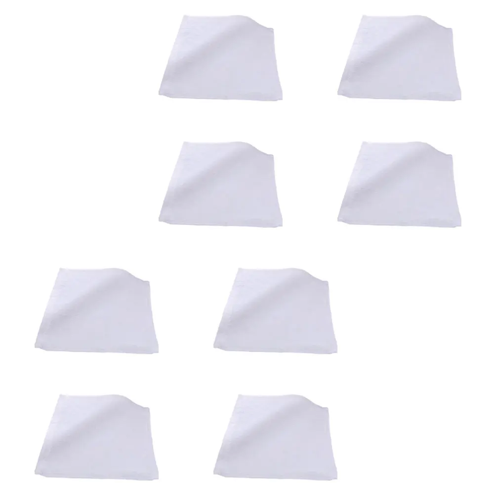 

8 Pcs Soft Pure Cotton Face Wash Square Towel Bath for Bathroom