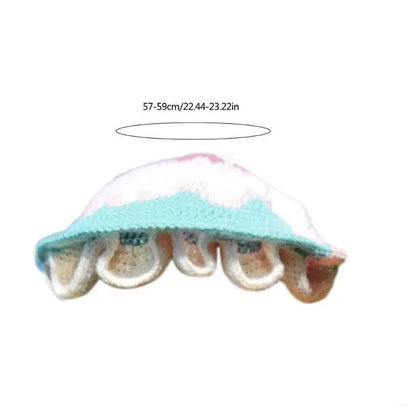 C71F شعبية قبعة بحافة للإناث الحلو الفطر قبعة قبعة المرأة إكسسوارات السفر الخريف الربيع الفطر قبعة