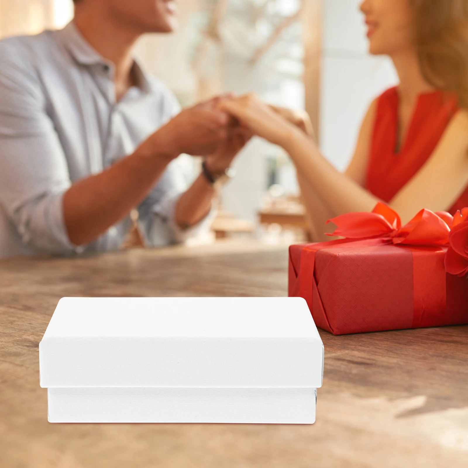 

18 Pcs White Necklace Jewelry Box Small Storage Packaging Cardboard Gift Boxes for Earrings Bracelet Bangle Home Retail Display