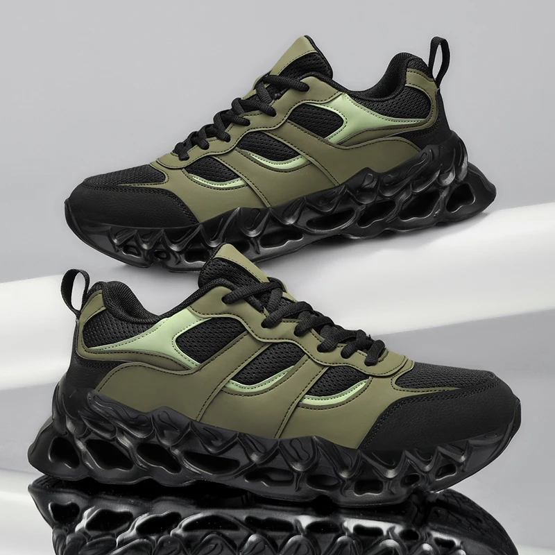 YRZL Running Shoes for Men Lightweight Breathable Sneakers Non Slip Gym Training Shoes Mens Casual Walking Running Shoes