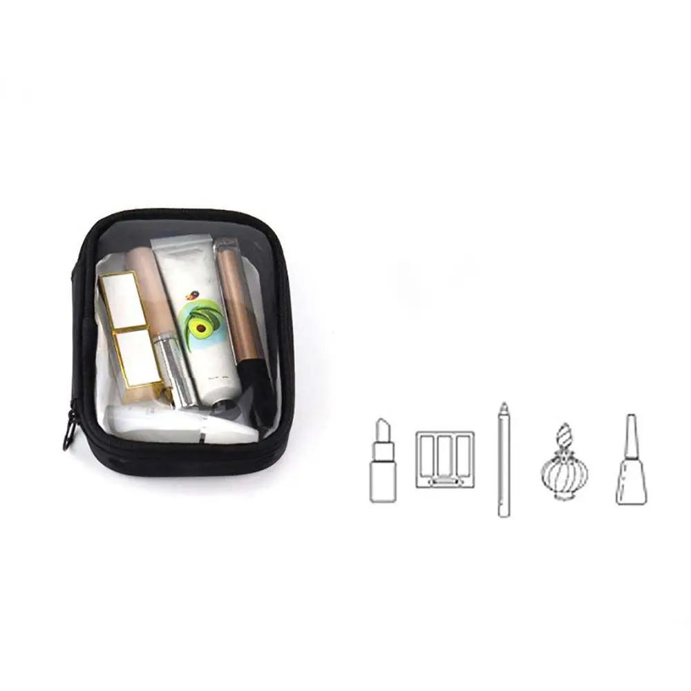 Personality Portable Travel Toiletry Bag Zipper Nylon Makeup Organizer Mesh Cosmetic Bag Makeup Case Storage Bag Bath Storage