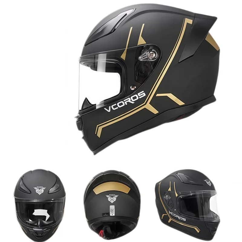 Unisex locomotive Motorcycle Helmet,  DOT Certified All-Season Riding Helmet for Motorcycle & Electric Scooter Four Seasons