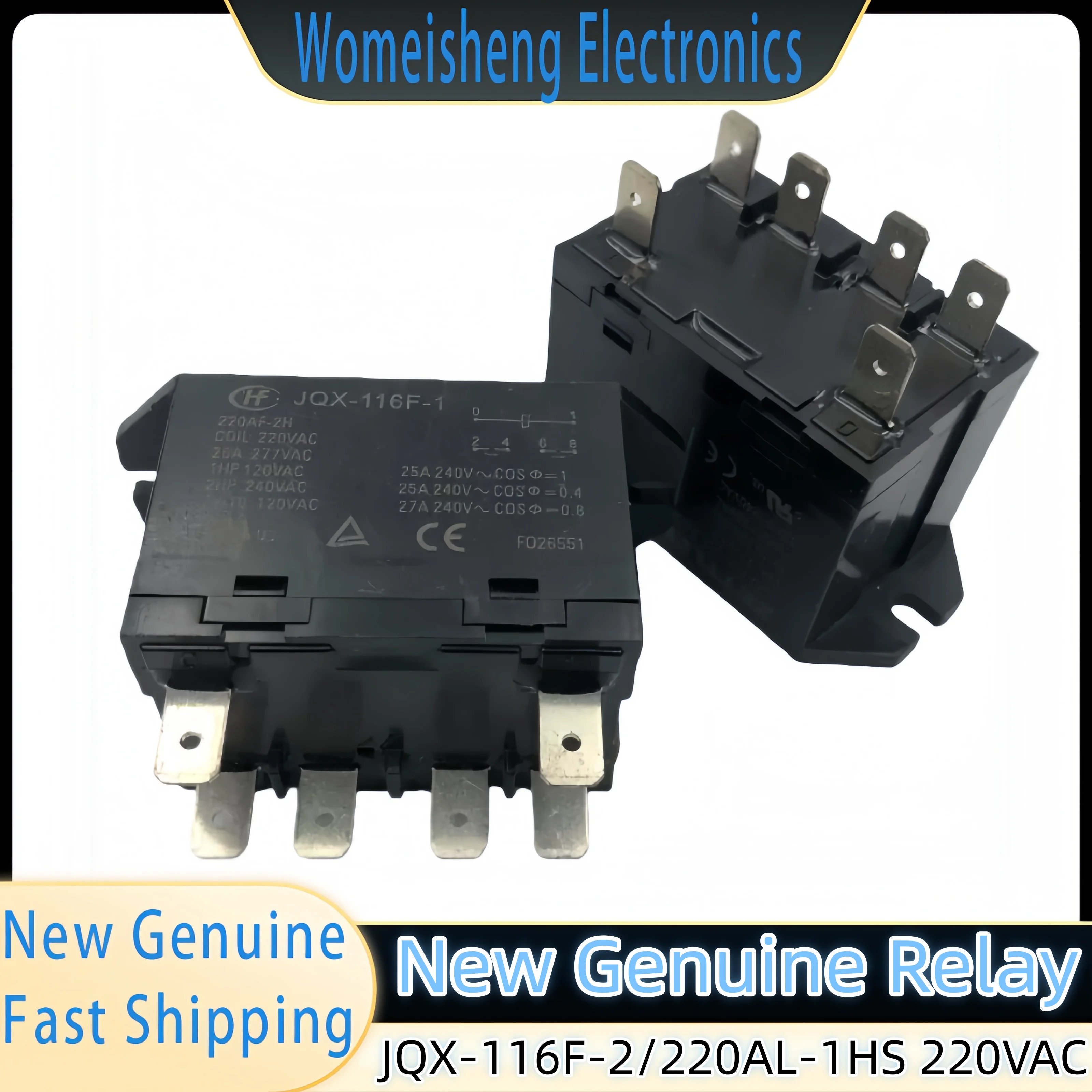 

Новое оригинальное реле JQX-116F-2/220AL-2HS, мощность 220 В переменного тока HF116F-2/220AL-2HS