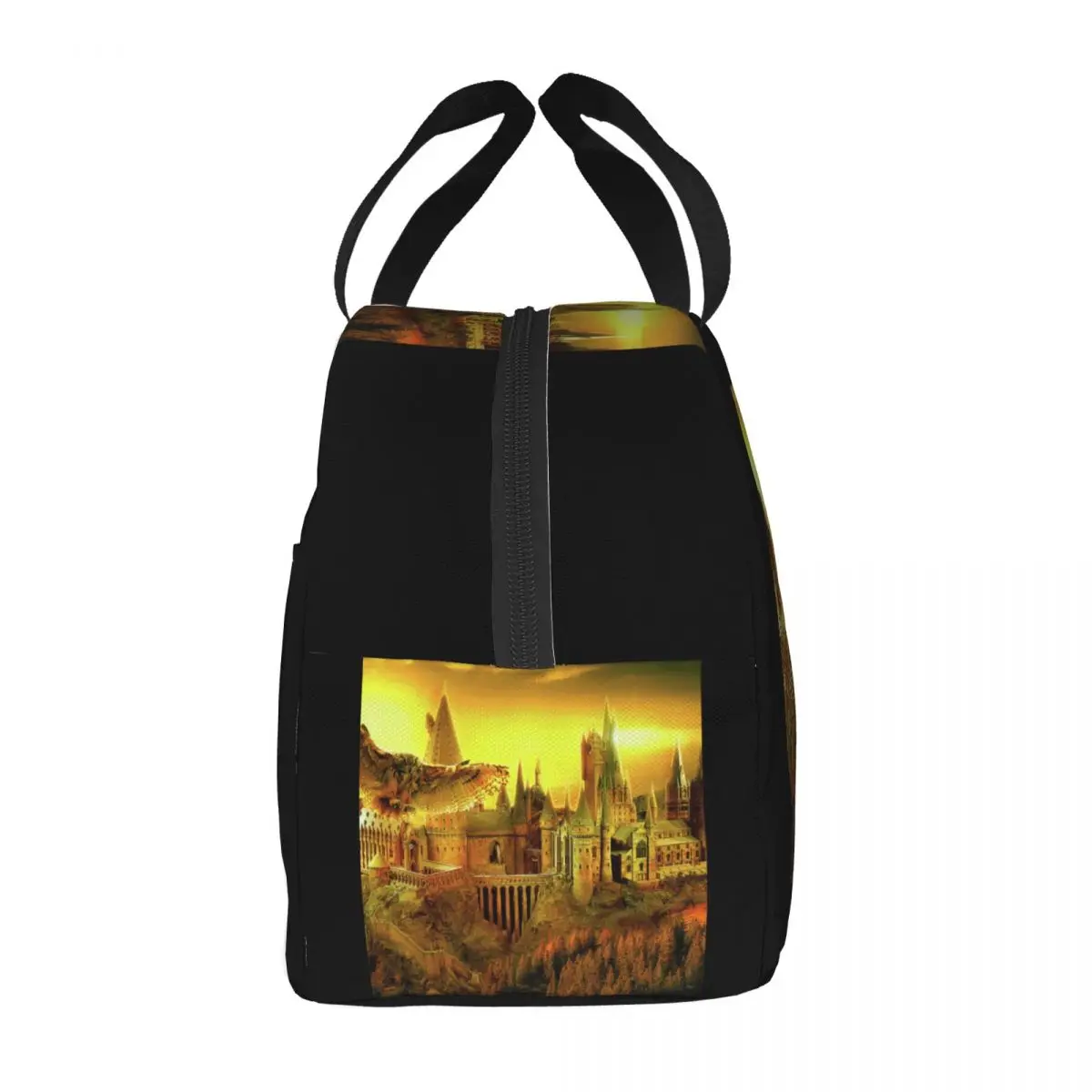 مخصص H-هاريز الحرارية معزول حقيبة الغداء هوجورتس الذهبي البومة قابلة لإعادة الاستخدام حقيبة الغداء للعمل مدرسة السفر تخزين عبوة طعام #2