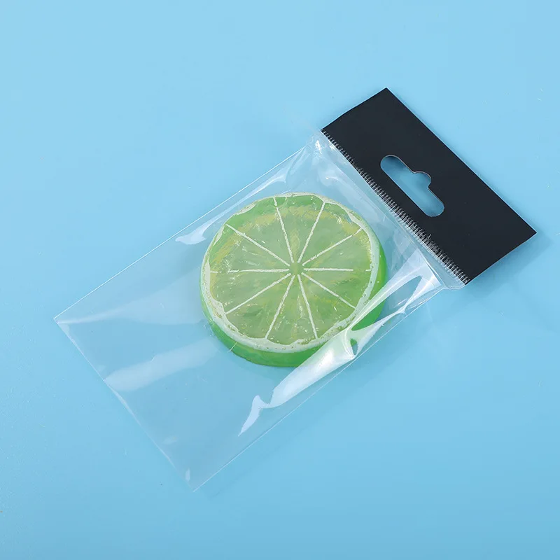 

50pcs 8x15cm Transparent OPP Bags with Hang Hole Black Hanging Head Small Pouches for Jewelry Retail Bags Packaging Bags