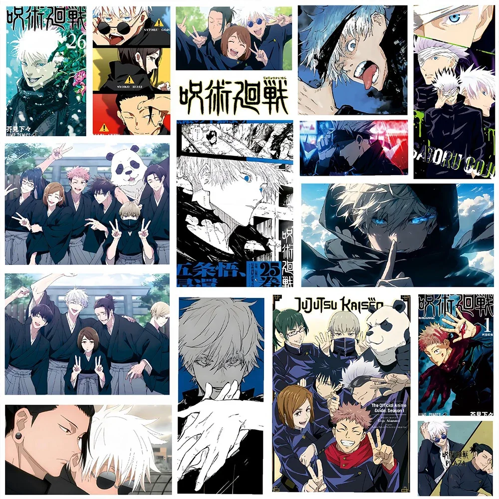 10/30/80pcs Cartoon Jujutsu Kaisen Stickers DIY Laptop Skateboard Kids Cool Sticker Itadori Yuji Satoru Gojo Anime Decal Toys image 3