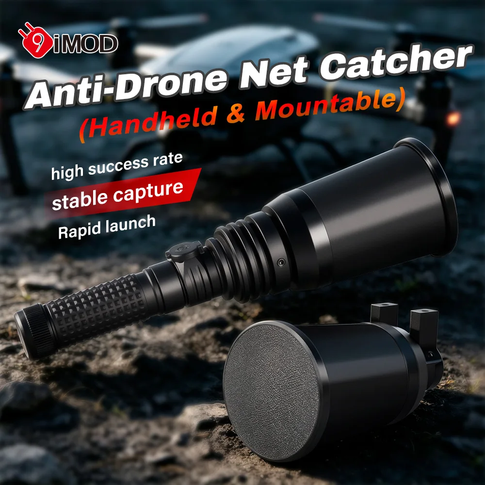 9IMOD Anti-Drone Capture Device C-50-D Handheld & C-51 Mounted For 10-inch FPV Drone