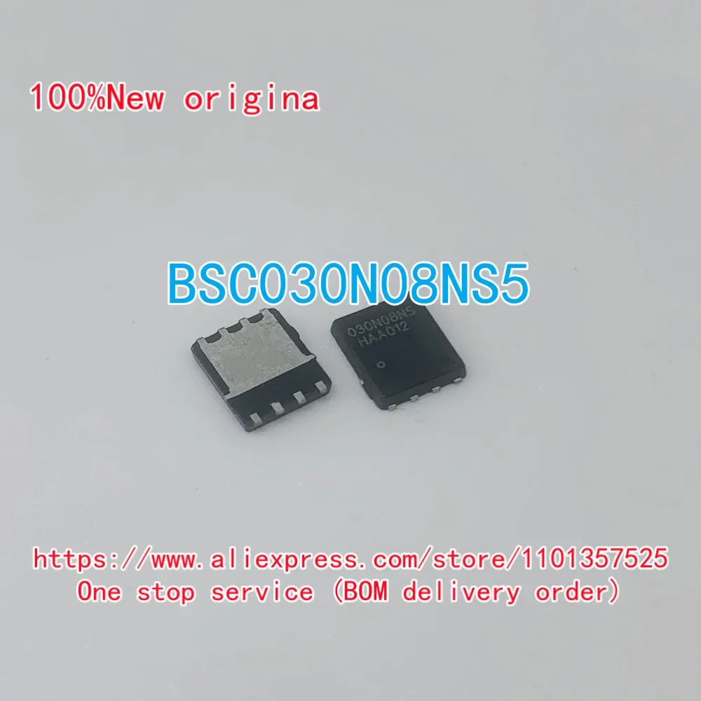 (10pcs)100% Original: BSC030N08NS5ATMA1 BSC030N08NS5 Mark: 030N08NS - N-channel 80V 100A (Tc) 2.5W (Ta) 139W (Tc) PG-TDSON-8-7