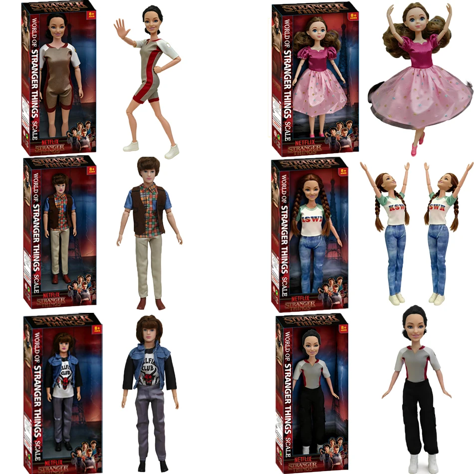 Kolekcja lalek z serialu Stranger Things - Edycja Muzyczna i Klasyczne Stroje - Zestaw Prezentowy dla Fanów