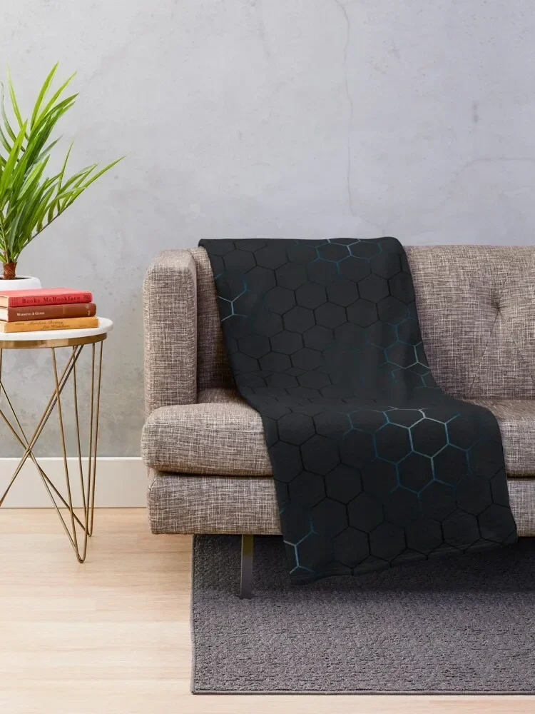 Futuristic honeycomb Throw Blanket Luxury Throw Soft Plaid Giant Sofa Blankets