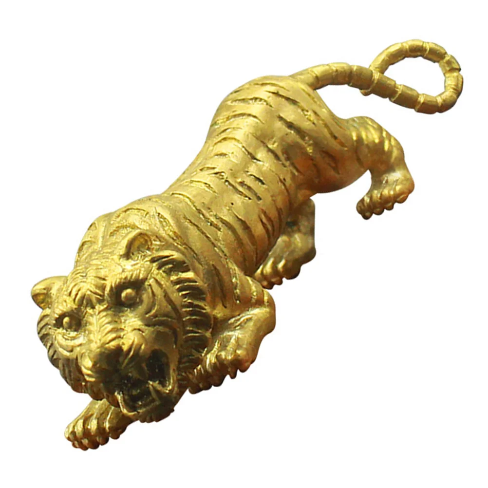 زخرفة النمر النحاسية النابضة بالحياة، مادة الدرجة العالية، ديكور المكاتب المنزلية، تمثال نمر فريد من نوعه لزينة الطاولة