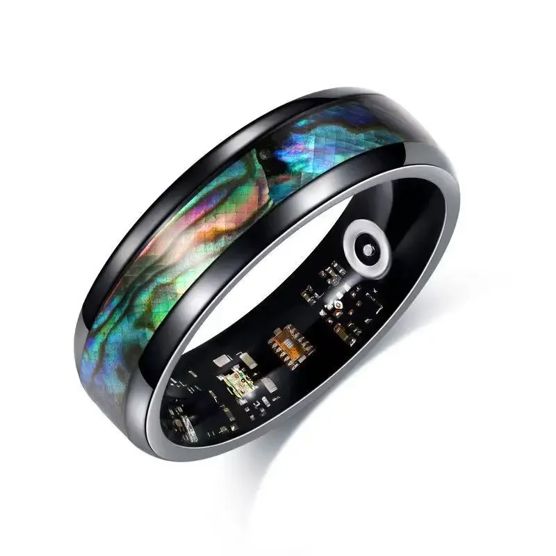 Colorful Abalone Shell Smart Ring Fitness Tracker Heart Rate Blood Oxygen Sleep Health Monitor Intelligent Jewelry Accessories - view 5