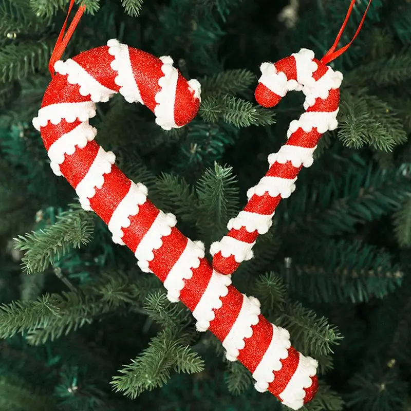 Christmas Tree Candy Cane Foam Twisted Crutch Ornaments For Christmas Candy Craft Christmas Party Decoration For Christmas Tree