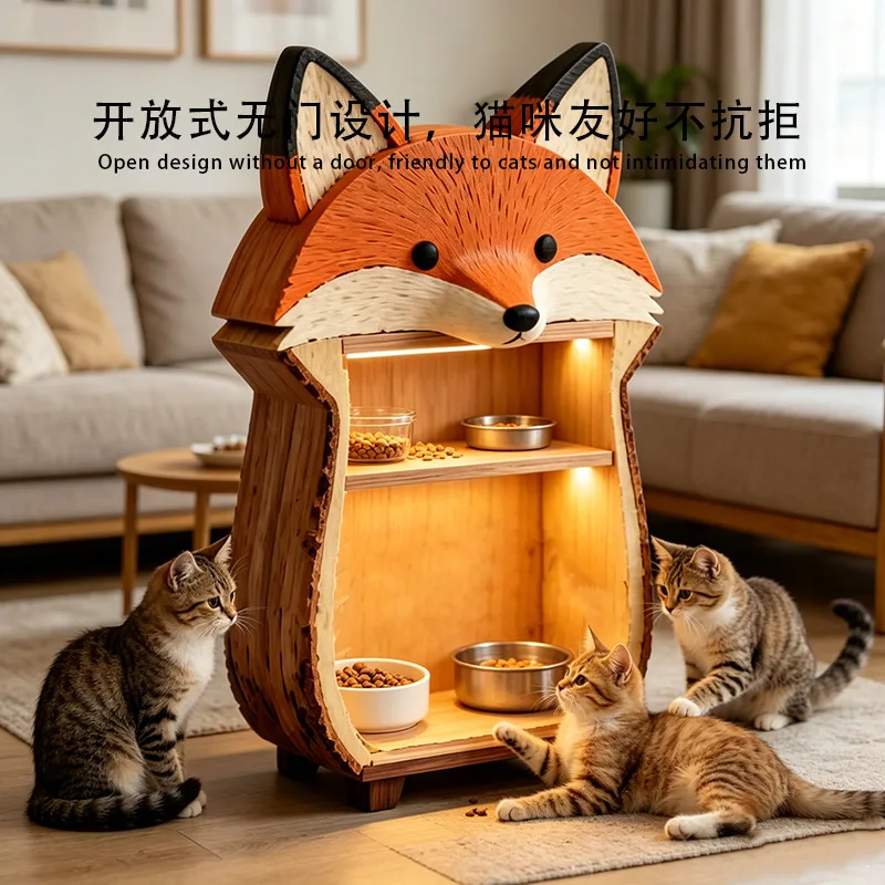 Solid wood cat house, climbing frame, double villa, wooden box, delivery room, 5