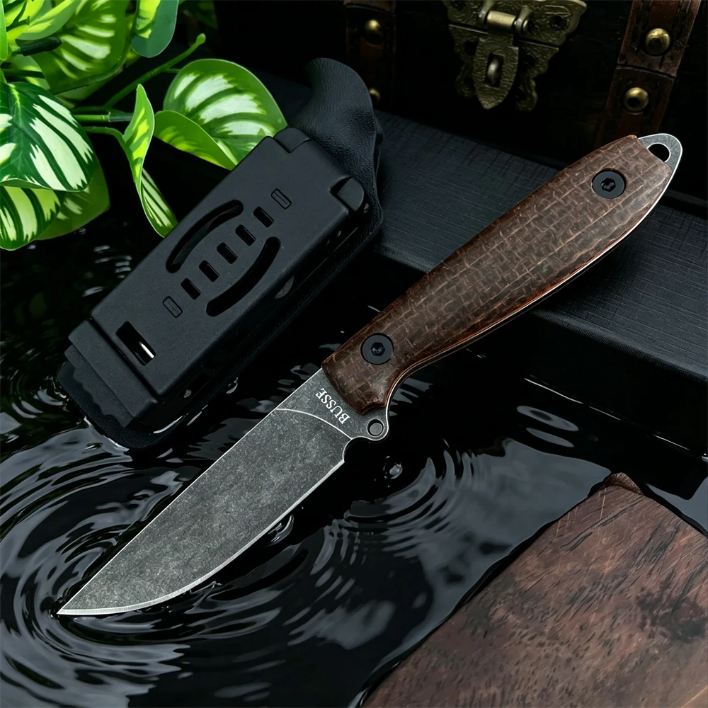 Portable Field Carry Tool Fixed Blade Knife 7Cr13Mov Steel Premium Micarta Grip for Fishing & Outdoor Use & Jungle Survival view 5