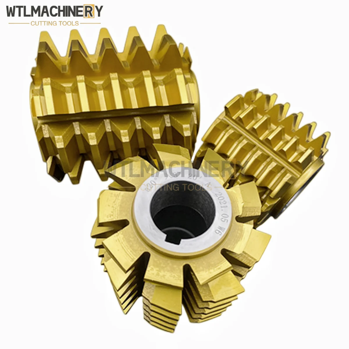 HSS6542 PA20 Gear Hob Yellow TIN Coated Gear Milling Cutter Gold Coating M0.8-M5