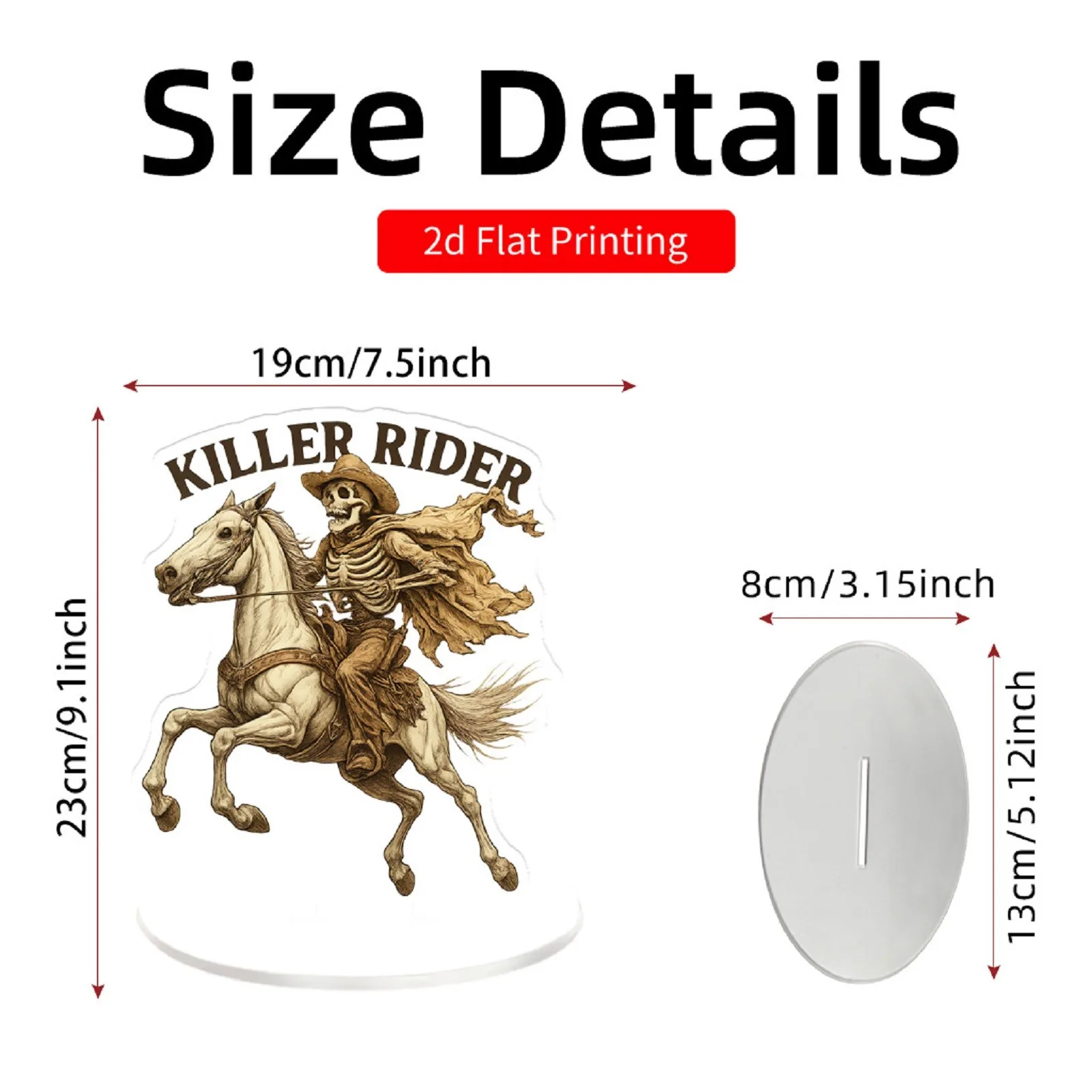 2D Halloween Killer Knight Platform Acrylic Ornament Creative Desktop Decoration Party Atmosphere Decoration Prop Holiday Gift