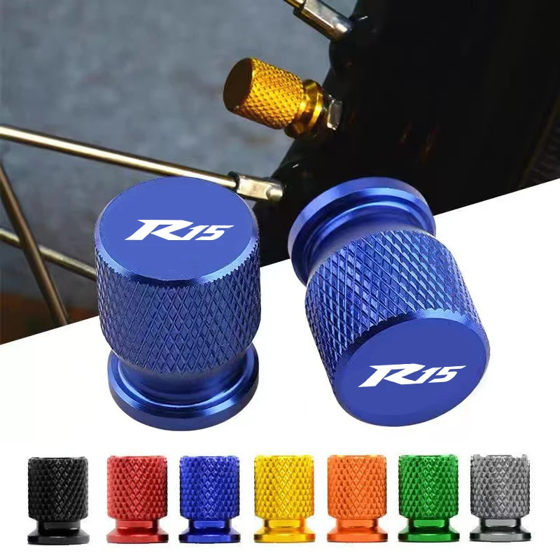 

for Yamaha YZF R15 V2 V3 ABS 2009-2020 2PCS R15 Motorcycle Tyre Valve Caps Air Port Stem Cover CNC Aluminum Accessories