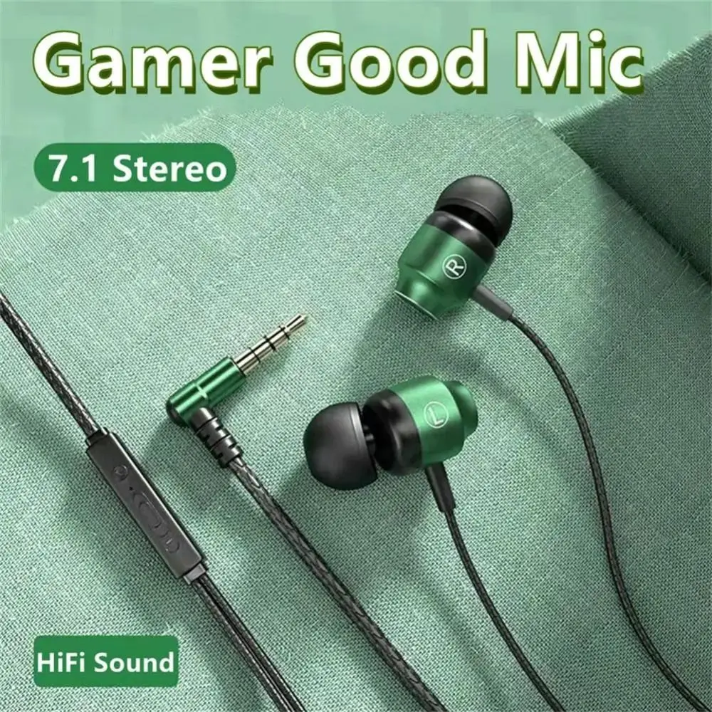 Écouteurs intra-auriculaires portables de 3.5mm, casque filaire stéréo, basses profondes, suppression du bruit, Microphone intra-auriculaire