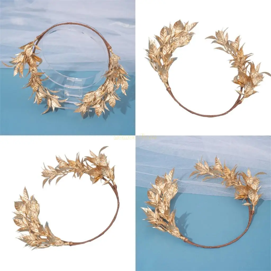 

31BF Stylish Braided Wedding Hairband Hair Ornament Party Headbands for Bride