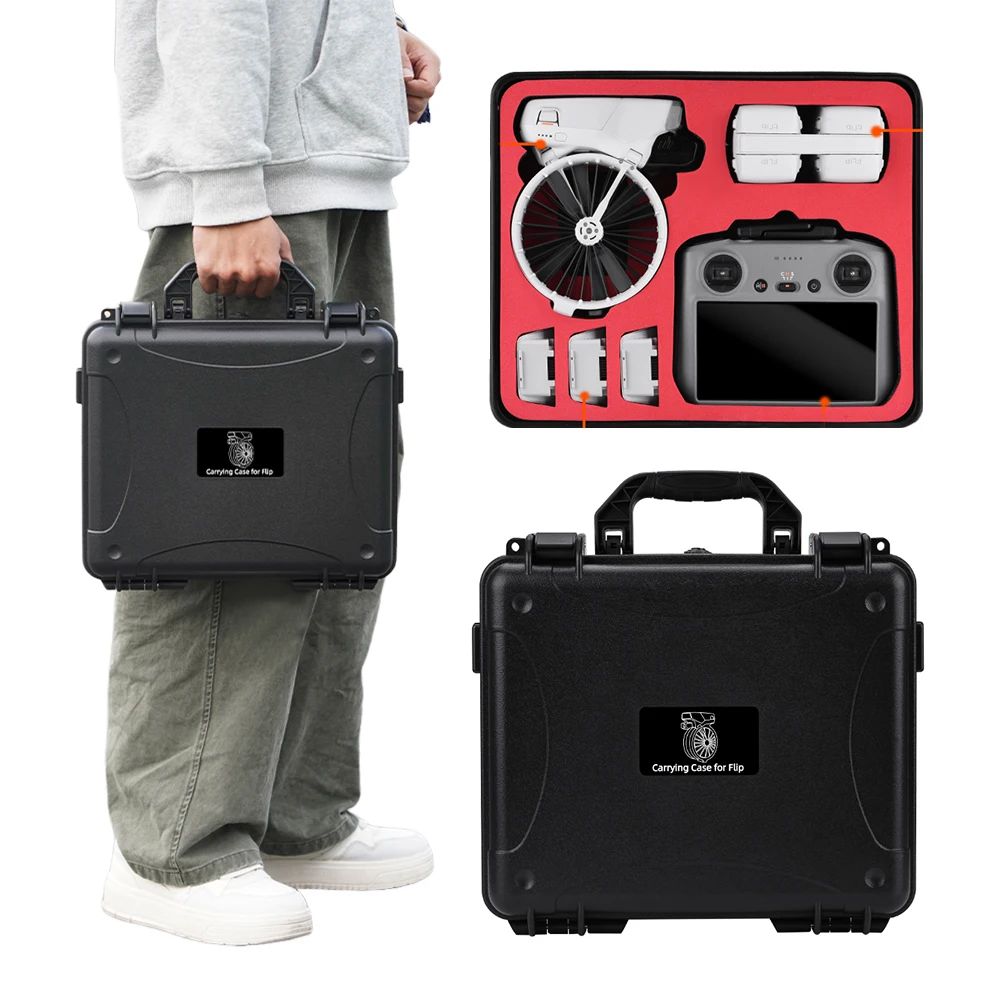DJI フリップハードキャリングケースポータブル収納袋防水ハードシェルケース防爆ケースハンドバッグ DJI フリップドローン用