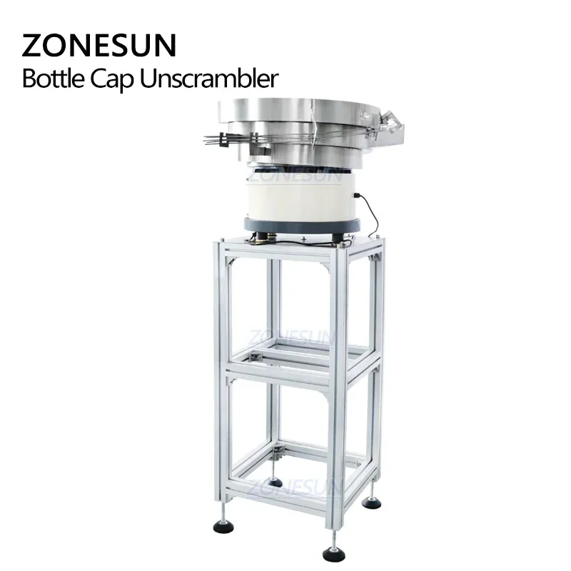 ZONESUN หมวกสั่นสะเทือนอัตโนมัติเครื่องให้อาหารปั๊ม Sprayer หมวกชาม Feeder ขวดชาม Sorter Unscrambler ZS-CVP1