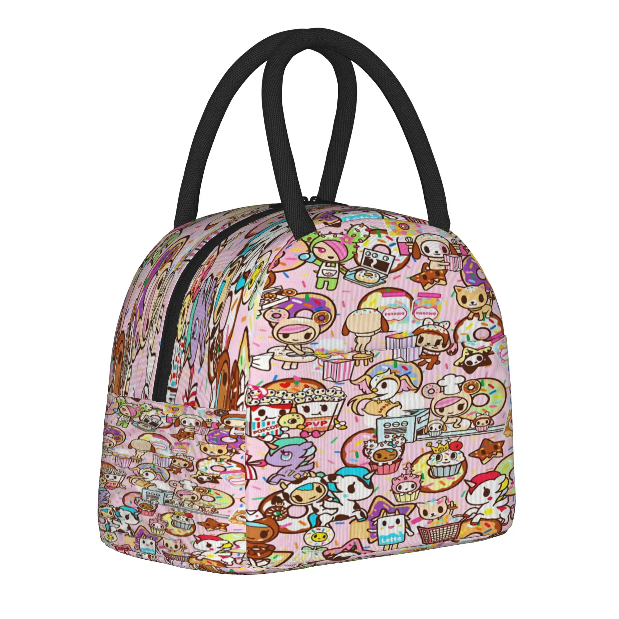 Tokidokii Lunch Bag  Portable Lunch Box Women Outdoor Picnic Graphic Design Cooler Bag Cute Waterproof Tote Food Bags