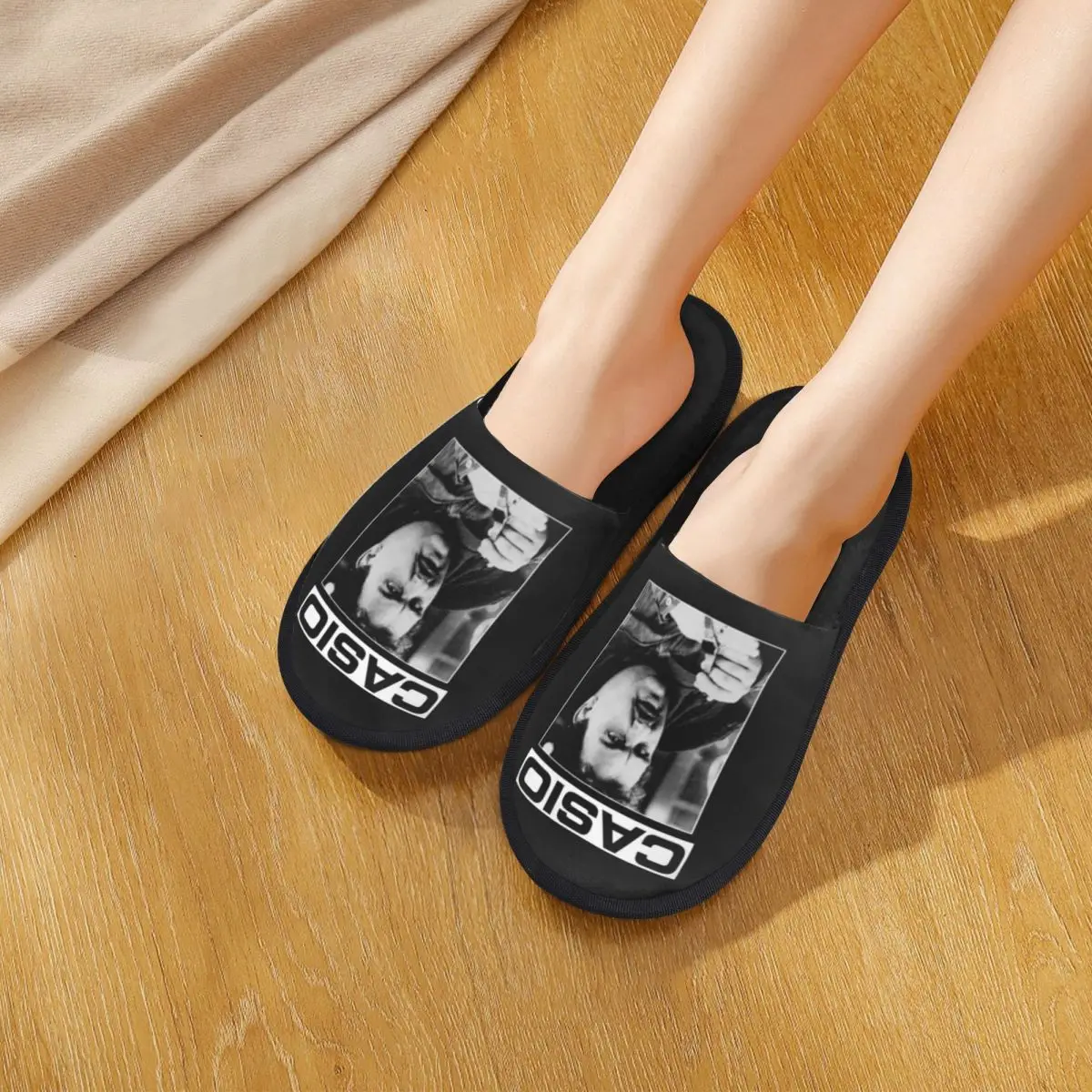 Custom John Candy Casio Slippers Memory Foam Warm Soft Women House Slipper Bedroom Fluffy Shoes