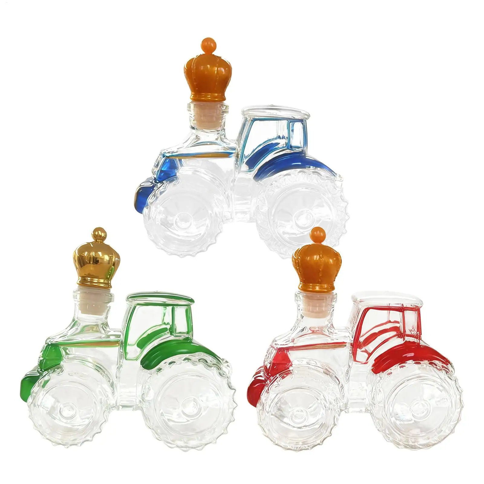 300ml Liquor Decanter Tractor Design Drink Container Vodka Whiskey Bottle Dispenser For Bourbon Drinks Beverages Family