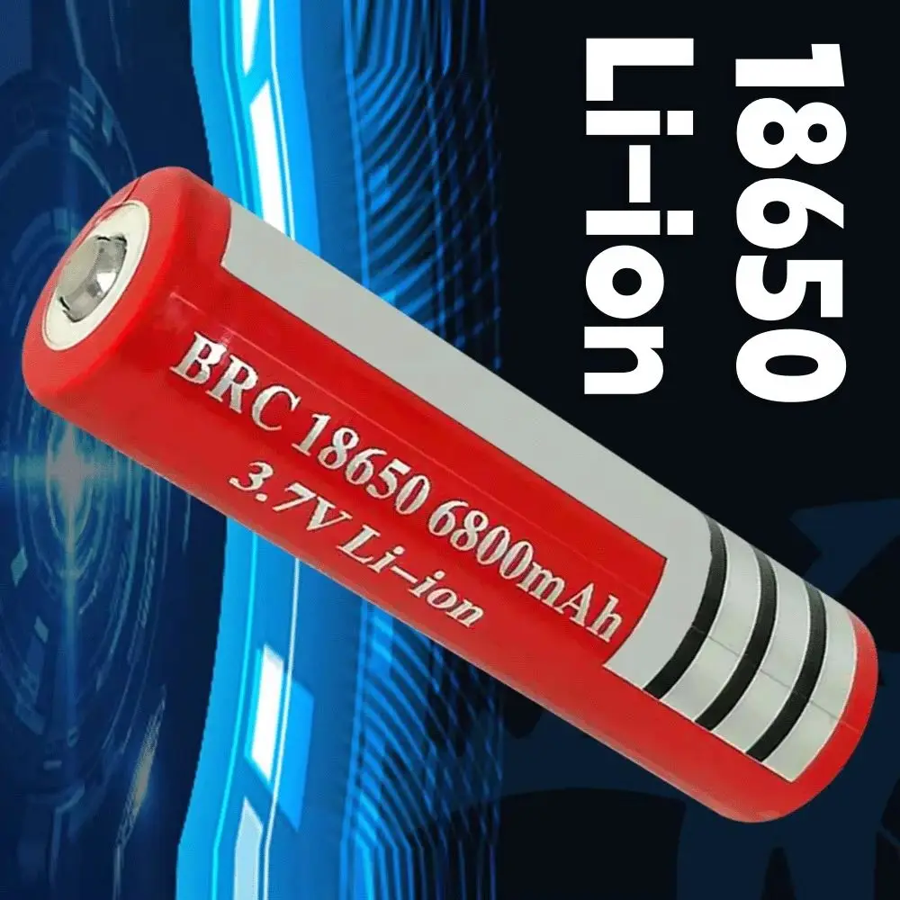 2026 100% جديد 18650 بطارية 3.7 فولت 6800 مللي أمبير بطارية ليثيوم قابلة للشحن لمصباح يدوي الشعلة بطارية ليثيوم البطارية #1