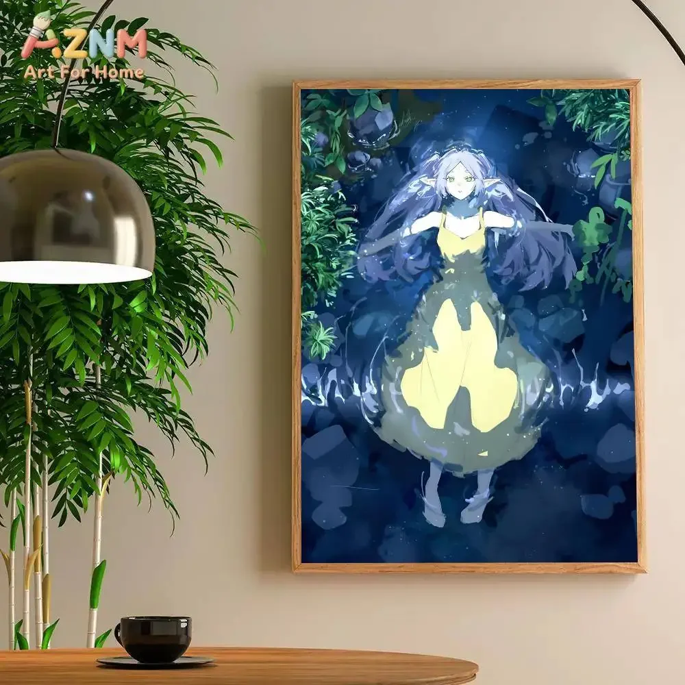 AZNM Jujutsu Kaisen Frieren Anime Canvas Wall Print Unframed Painting Cartoon Character Poster Boys Teens Bedroom Decor Art Gift