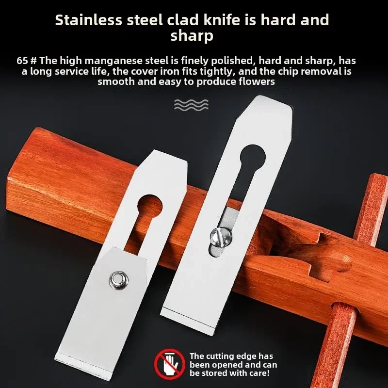 Heavy Duty Wood Planer for Precise Woodworking with Large Blade and Convenient Handle