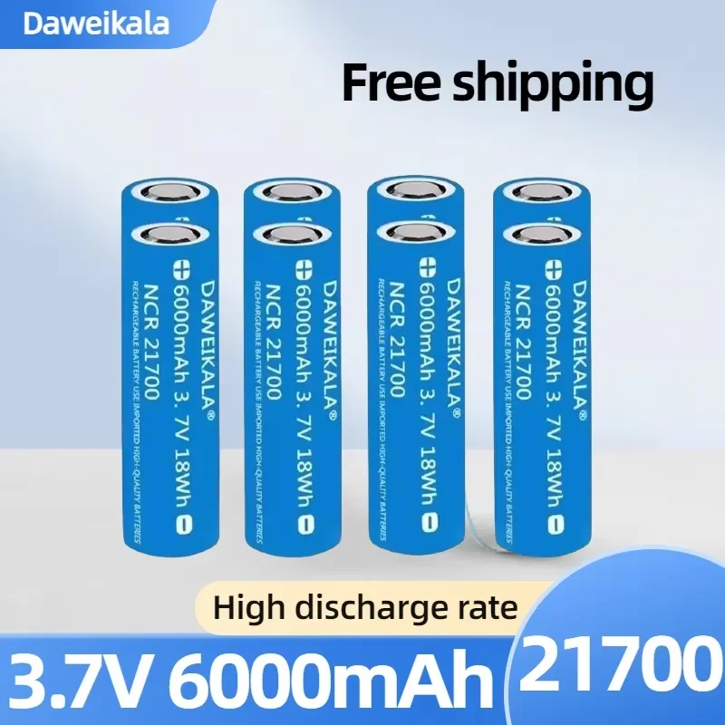 

100% brand new 3.7V 6000mAh 21700 lithium-ion battery with large capacity | 48S 9.5A 2C discharge | DIY