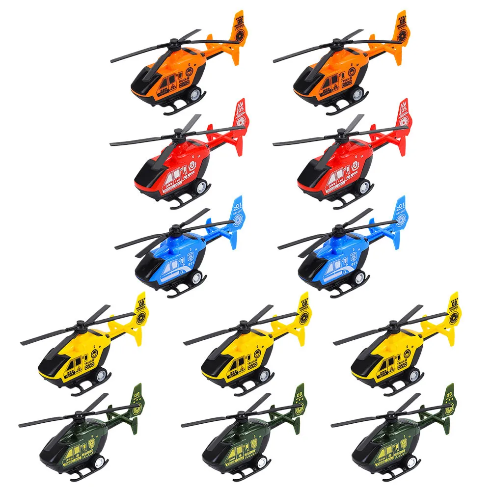 

12Pcs Pull Back Power Helicopters for Toddlers Press Moving Helicopters Safe Wear Resistant Material Creative Kids Inertial