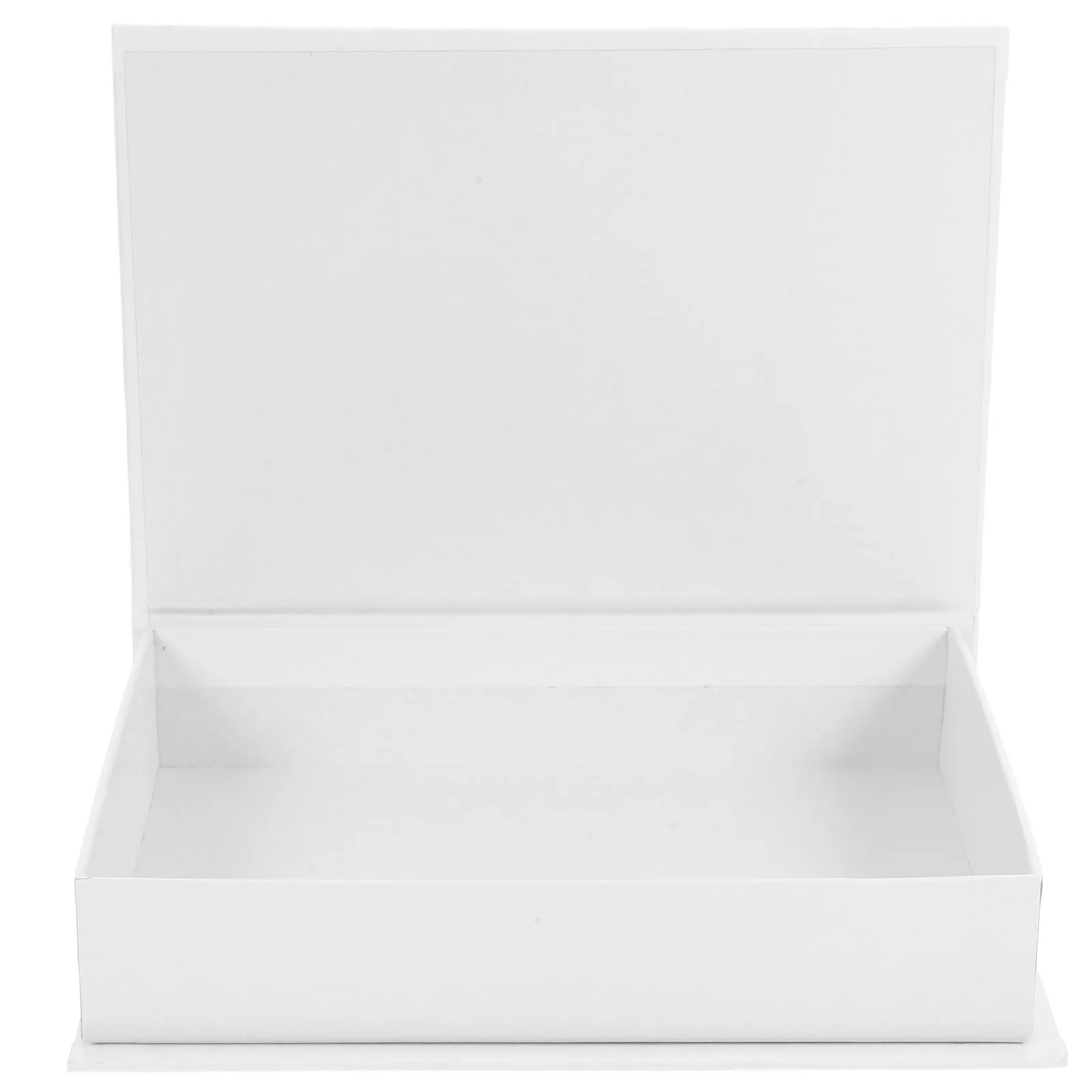

Vintage Decor Decorative Storage Boxes White Gray Board Book Shaped Organizer Office