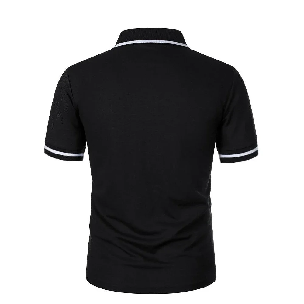 Herren Sommer Neues Modisches Kurzarm-Poloshirt, Lockeres Lässiges Poloshirt mit Tasche, Atmungsaktives Männer-Oberteil – Detail 19