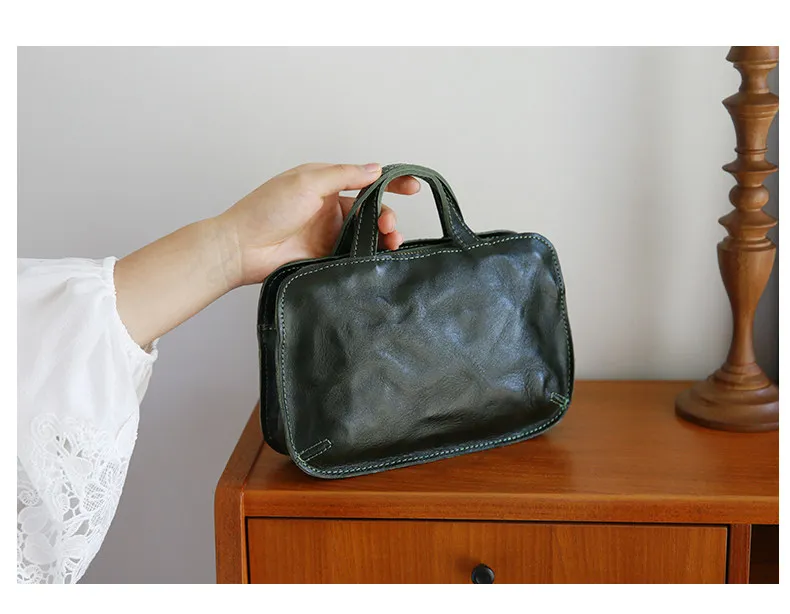PNDME einfache, handgefertigte Vintage-Umhängetasche aus Rindsleder, kleine Damen-Schultertasche, lässige, luxuriöse Damen-Umhängetasche aus echtem Leder – Detail 20