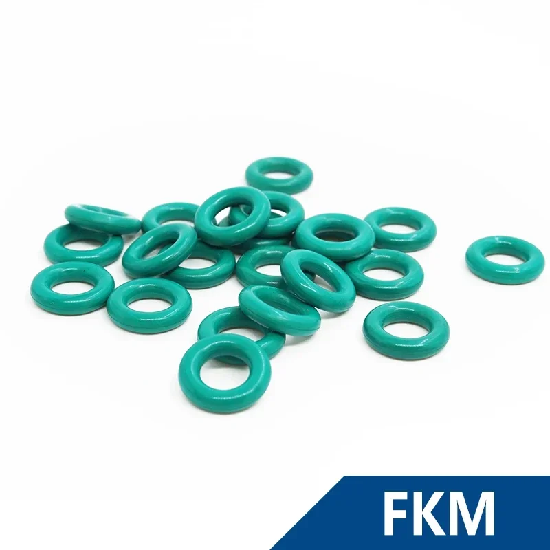 Espessura cs3mm verde fkm flúor borracha o-rings selos junta arruela resistente à temperatura oring resistente ao desgaste