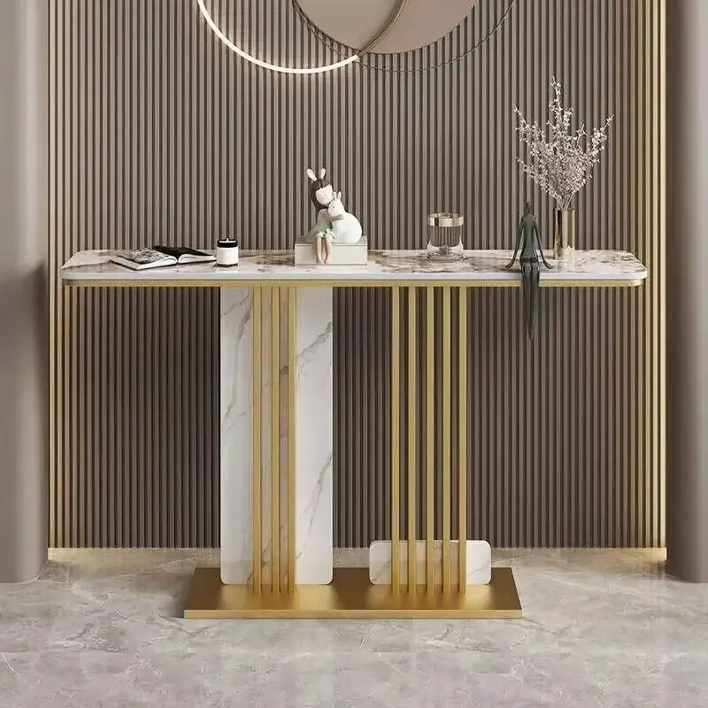 

Room Minimalist Slate Table Corner Luxury Living Console Vertical Table Nordic Classic Tisch Wohnzimer Entrance Hall Furniture